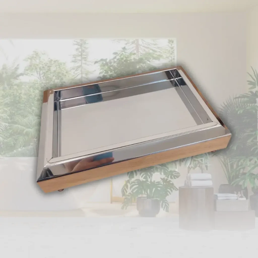 Cinzeiro de Chão Aço Inox Frente
